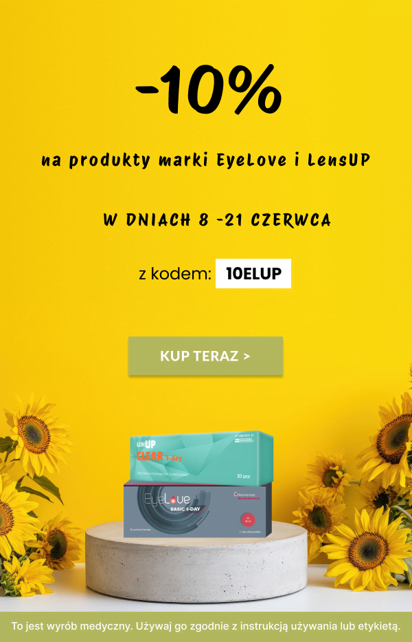 -10% na produkty marki EyeLove i LensUP tylko do 21 czerwca z kodem: 10ELUP