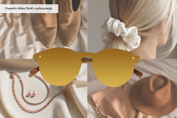 Okulary przeciwsłoneczne Gepetto Abba Gold z polaryzacją