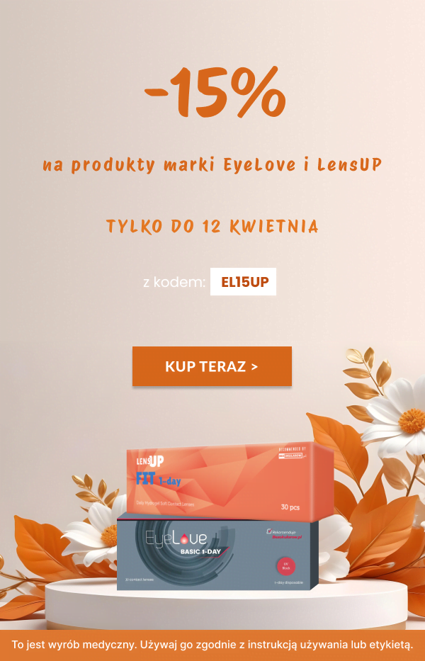 -15% na produkty marki EyeLove i LensUP tylko do 12 kwietnia z kodem: EL15UP
