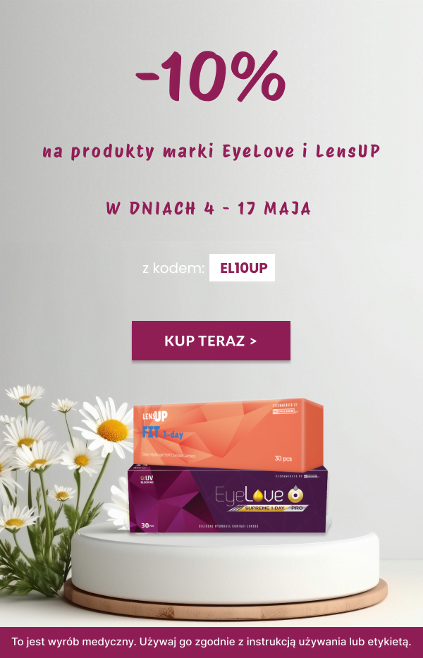 -10% na produkty marki EyeLove i LensUP tylko do 17 maja z kodem: EL10UP